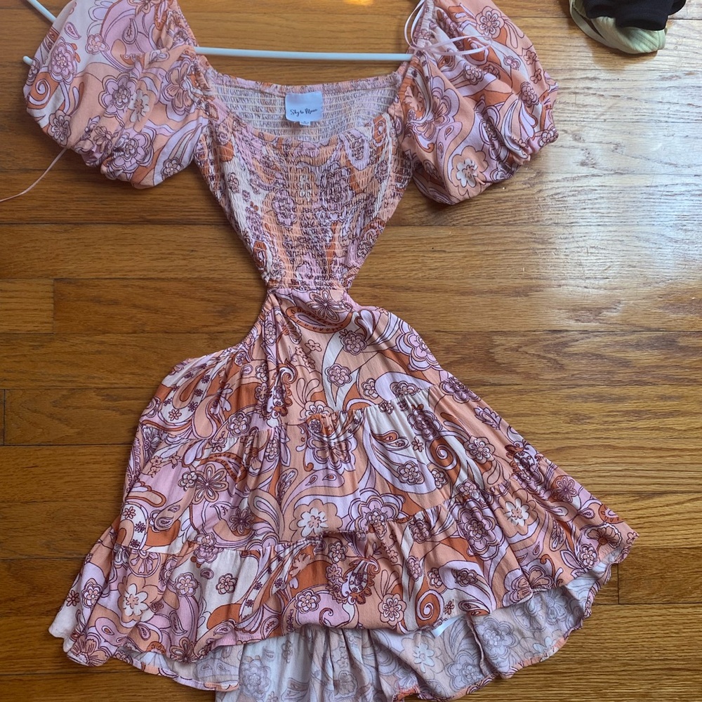 Free People Floral Puff Sleeve Dress